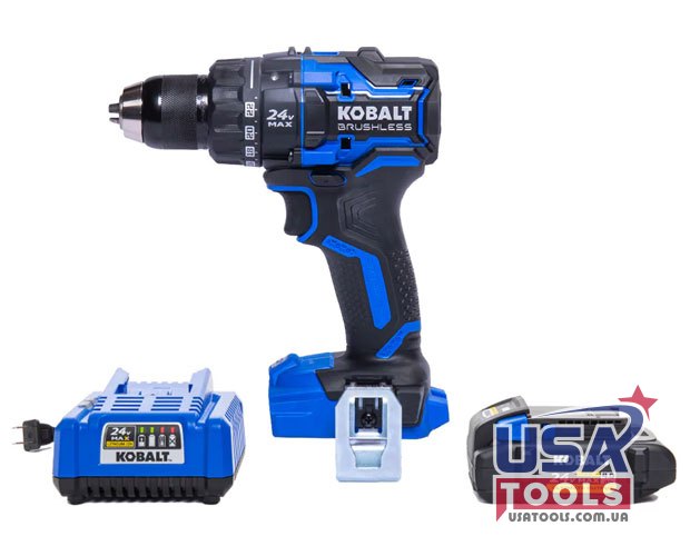 Дриль-шурупокрут безщітковий 135 нм 24V (1 x 4.0 Аг) Kobalt 1518740 (комплект)