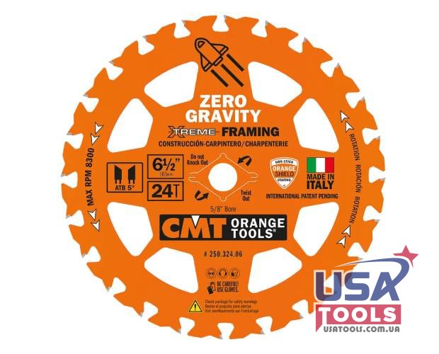 Пиляльний диск 165 / 16 мм (6 1/2') на 24 зуба по дереву CMT Italy 286.324.06