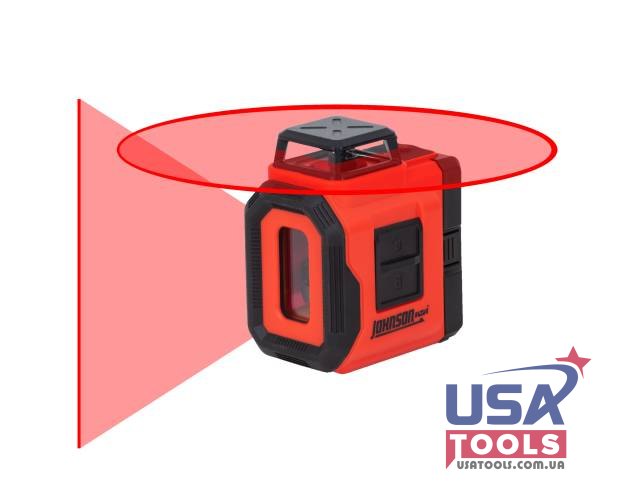 Лазерний нівелір на 2 промені 180°+360° 15 м Johnson Laser 40-6606