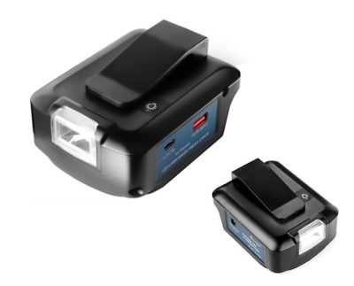 Адаптер на акумулятори Bosch 18V Led 230 lm + USB-C 22.5W + USB QC 3.0 + 12V 3A