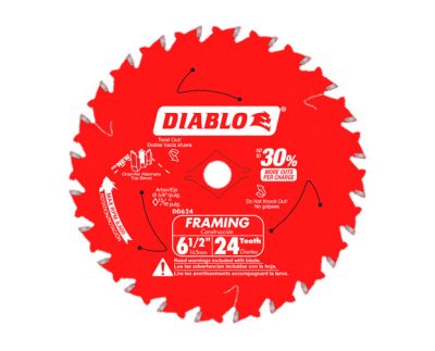 Пильный диск 165 / 16 мм (6 1/2') на 24 зуба по дереву Freud Diablo D0624A