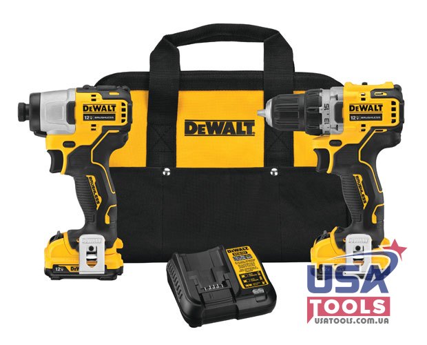 Набір шурупокрутів безщіткових Xtreme (2 х 2.0 Аг) 10.8/12В Li DeWALT DCK221F2 (комплект)