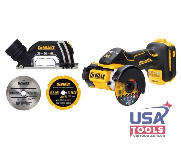 КШМ отрезная шлифмашина 76 мм 18/20В Li DeWALT DCS438B (без акб)