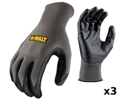 3 пари захисних рукавиць з покриттям нітрилом Ultradex USA DeWALT DPG73L-3PK