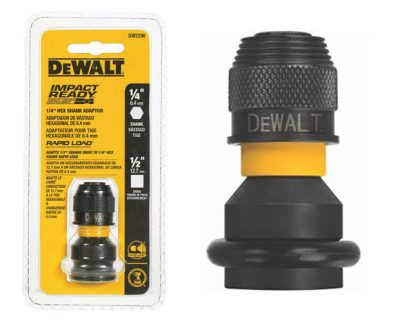 Адаптер-перехідник з квадрата 1/2" на біту (шестигранник) DeWALT DW2298