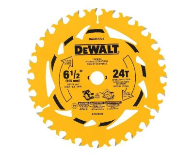 Пиляльний диск 165/16 мм (6 1/2") на 24 зуба для швидкого різу по дереву DeWALT DWA261224
