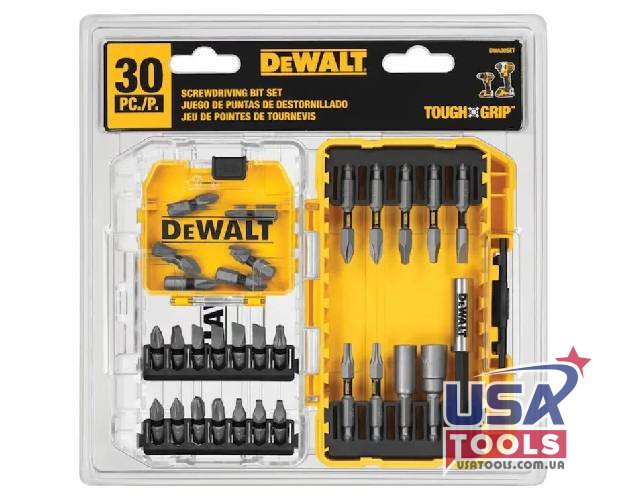 Набір ударних аксесуарів 30 шт ToughGrip у 2 кейсах DeWALT DWA30SET