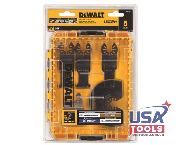Набір з 5 полотен для мультитула (мультиінструмента) в кейсі ToughCase DeWALT DWA4216