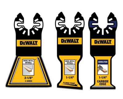 Набір з 3 шт демонтажних полотен для мультиінструмента (реноватора) DeWALT DWA423RSET