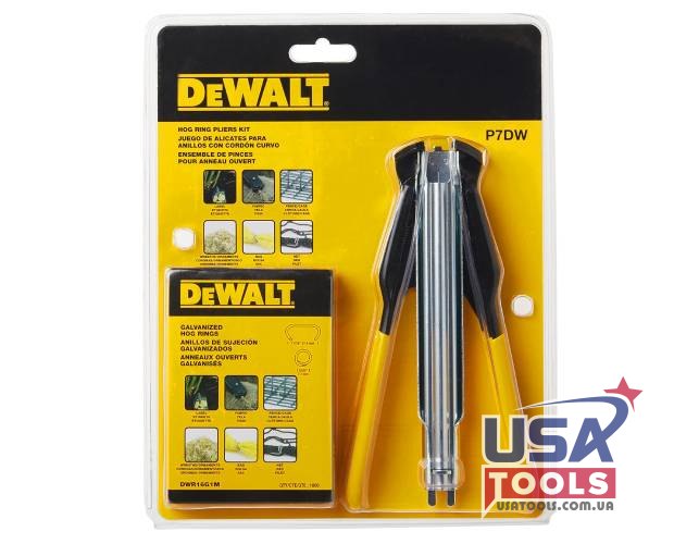 Степлер для кільцевих скоб С-Ring 17.4/7.1 мм DeWALT P7DW (1000 скоб у комплекті)