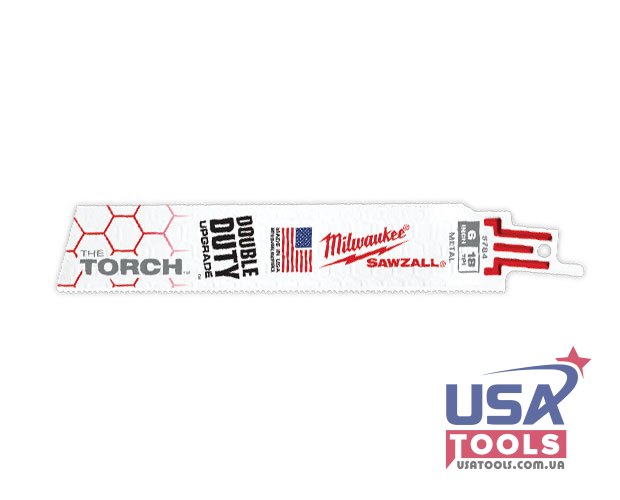 15 см біметалічне 18 TPI підсилене полотно для шабельної пили по металу Torch Milwaukee 5784